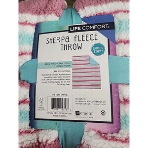 Life Comfort Sherpa Fleece Kids Blanket 40inX50in Super Soft